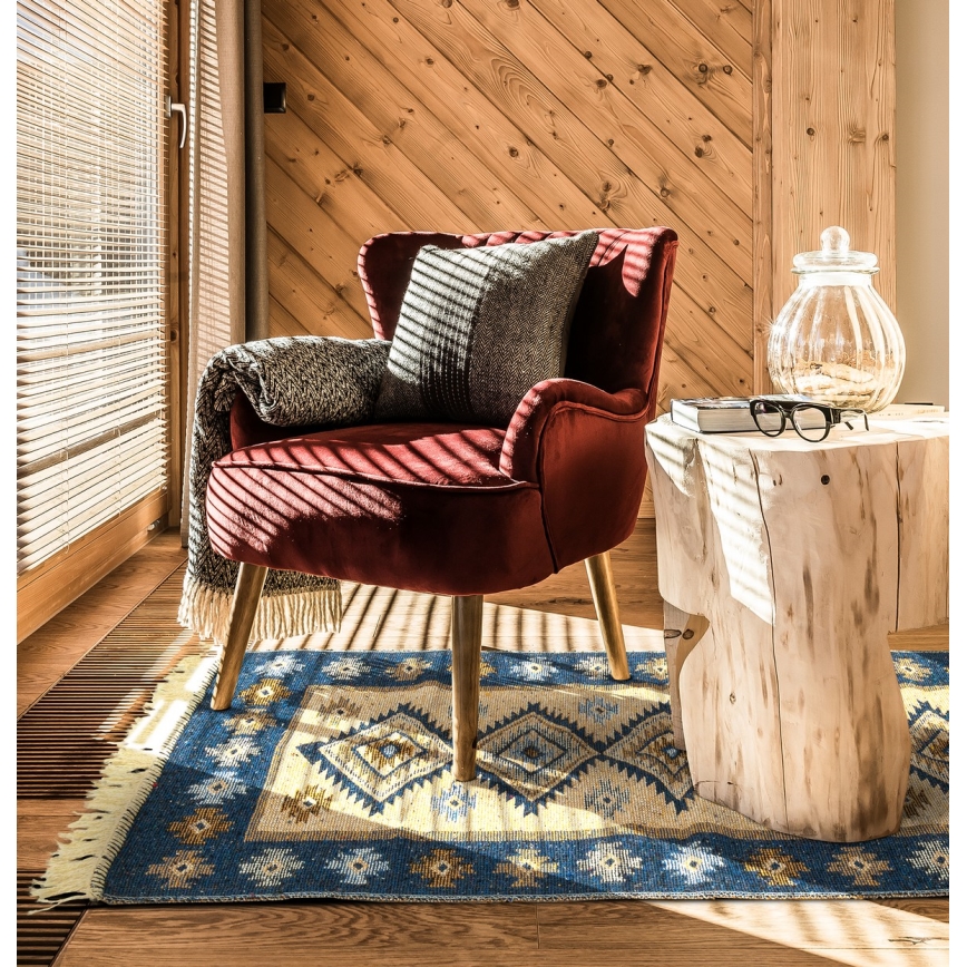 Orientalisk matta KILIM 80x150 cm blå