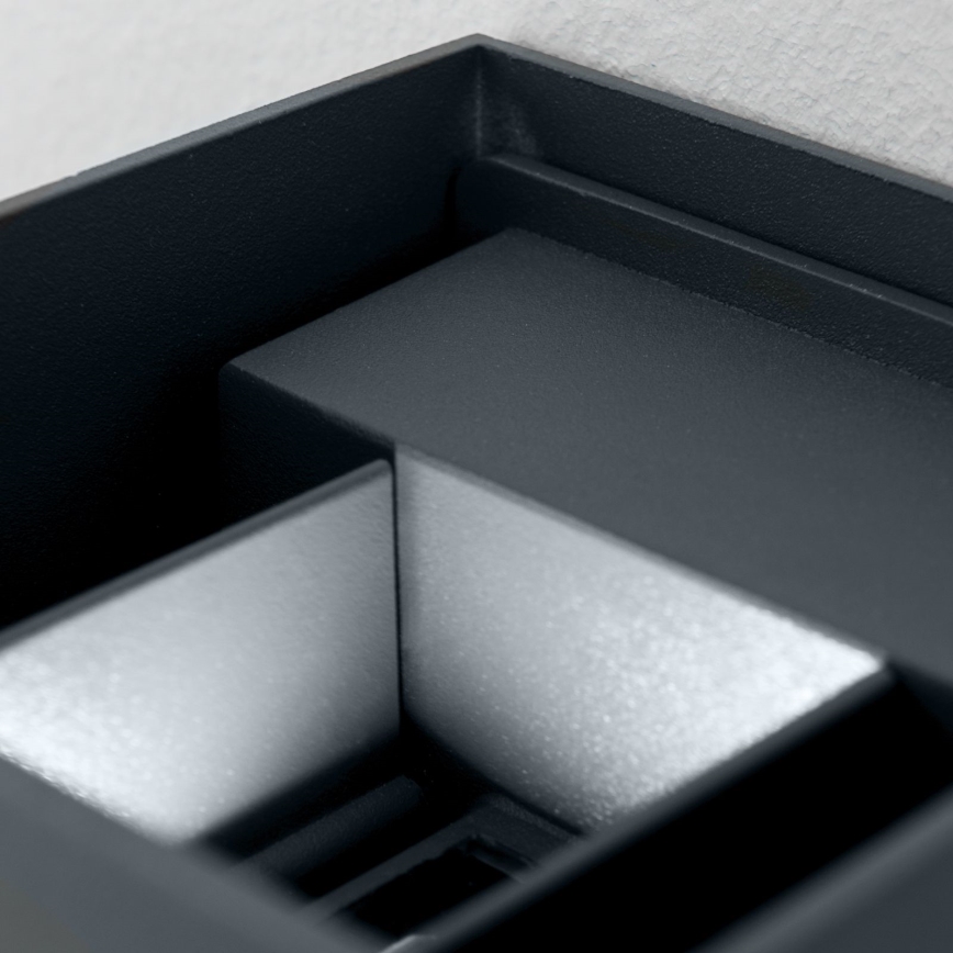 LED Utomhus Vägglampa CUBE 2xLED/3W/230V IP54 Antracit