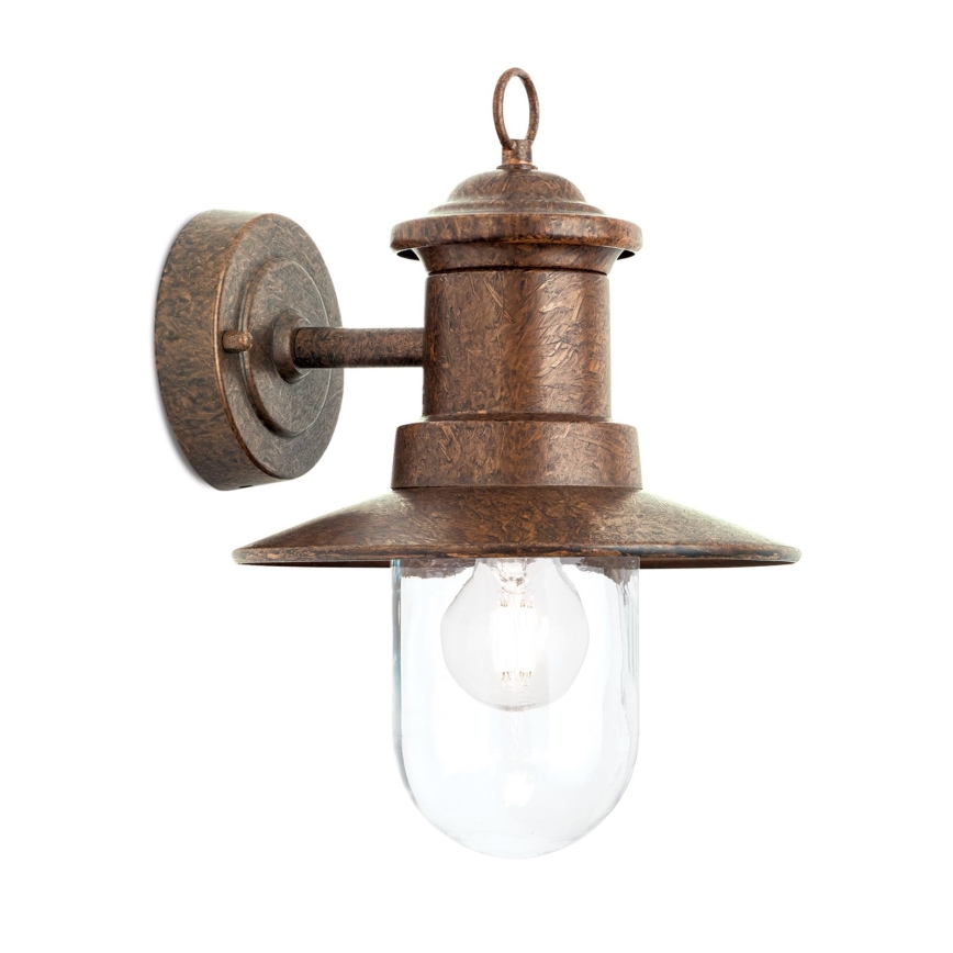 Vägglampa för utomhusbruk LEONIE 1xE27/60W/230V IP44 brons