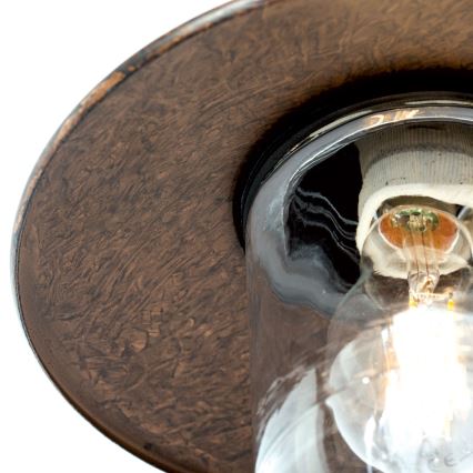 Vägglampa för utomhusbruk LEONIE 1xE27/60W/230V IP44 brons