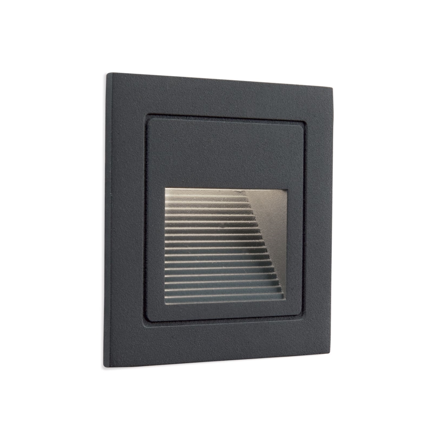 LED Infälld armatur LORO LED/2W/230V IP65 antracit