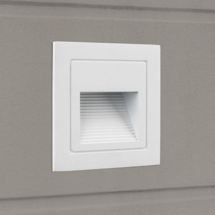 LED Inbyggnadsarmatur LORO LED/2W/230V IP65 vit