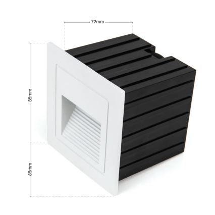 LED Inbyggnadsarmatur LORO LED/2W/230V IP65 vit