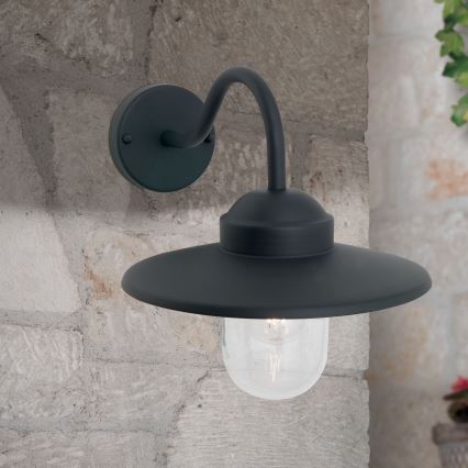 Utomhusvägglampa EDWARD 1xE27/60W/230V IP44 antracit