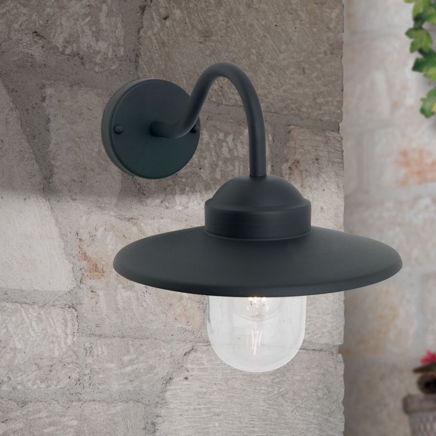 Utomhusvägglampa EDWARD 1xE27/60W/230V IP44 antracit