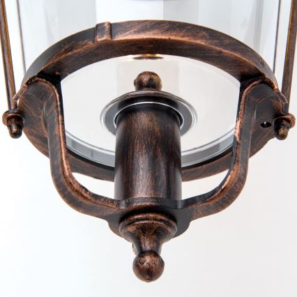 Vägglampa för utomhusbruk KENZO 1xE27/100W/230V IP44 brons/patina