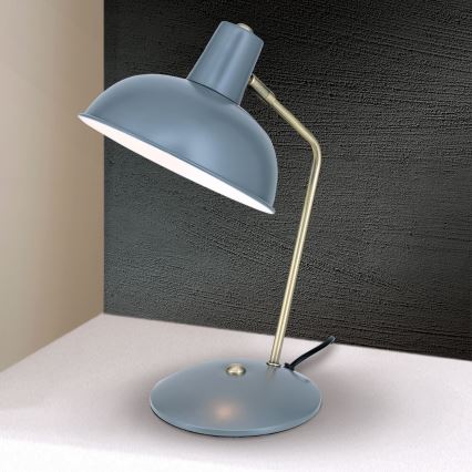 Bordslampa FEDRA 1xE14/40W/230V grå/mässing