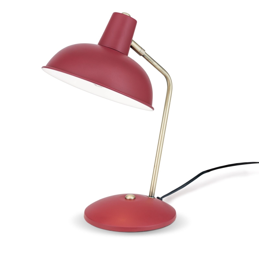 Bordslampa FEDRA 1xE14/40W/230V röd/mässing