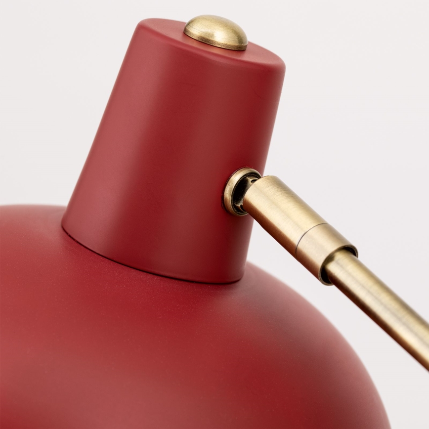 Bordslampa FEDRA 1xE14/40W/230V röd/mässing