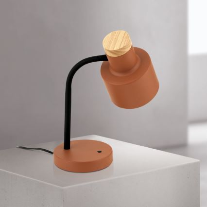 Bordslampa GILI 1xE27/40W/230V tegelröd