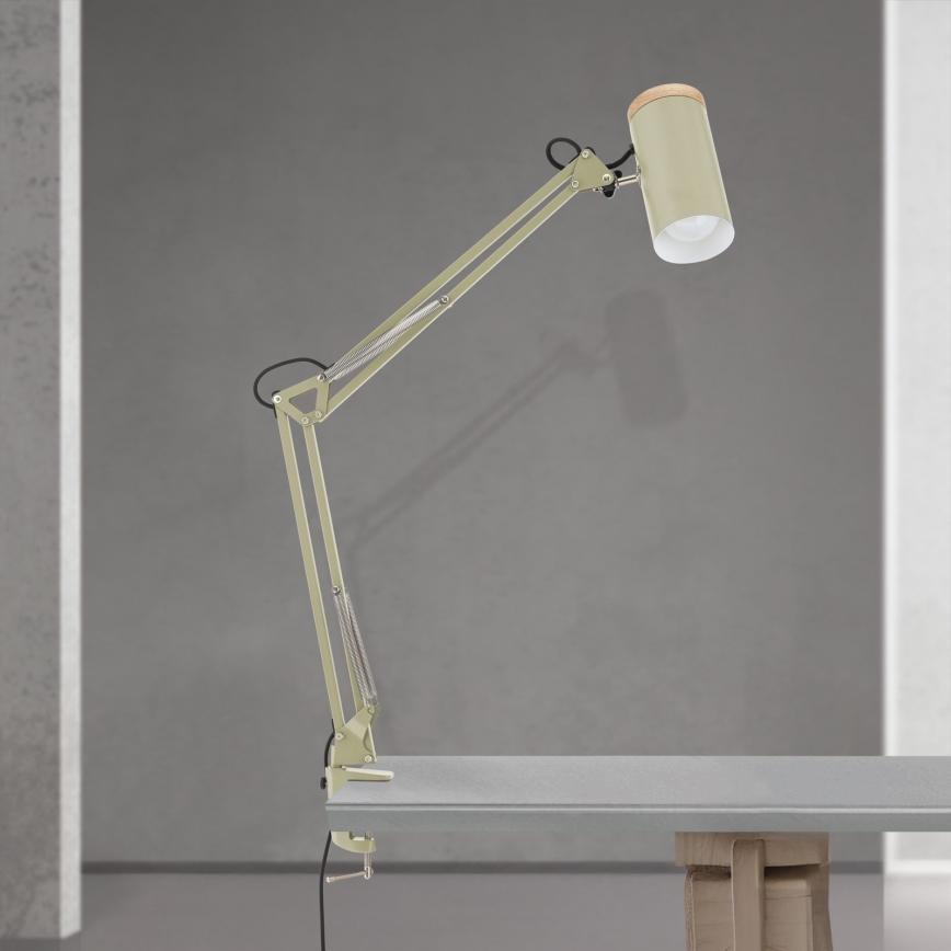 GILI bordslampa med klämma 1xE27/40W/230V grön