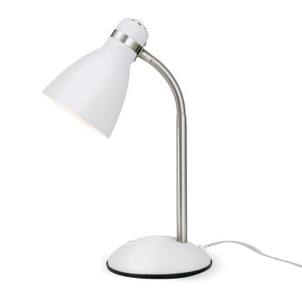 Bordslampa SCHOOL 1xE27/40W/230V vit/matt krom