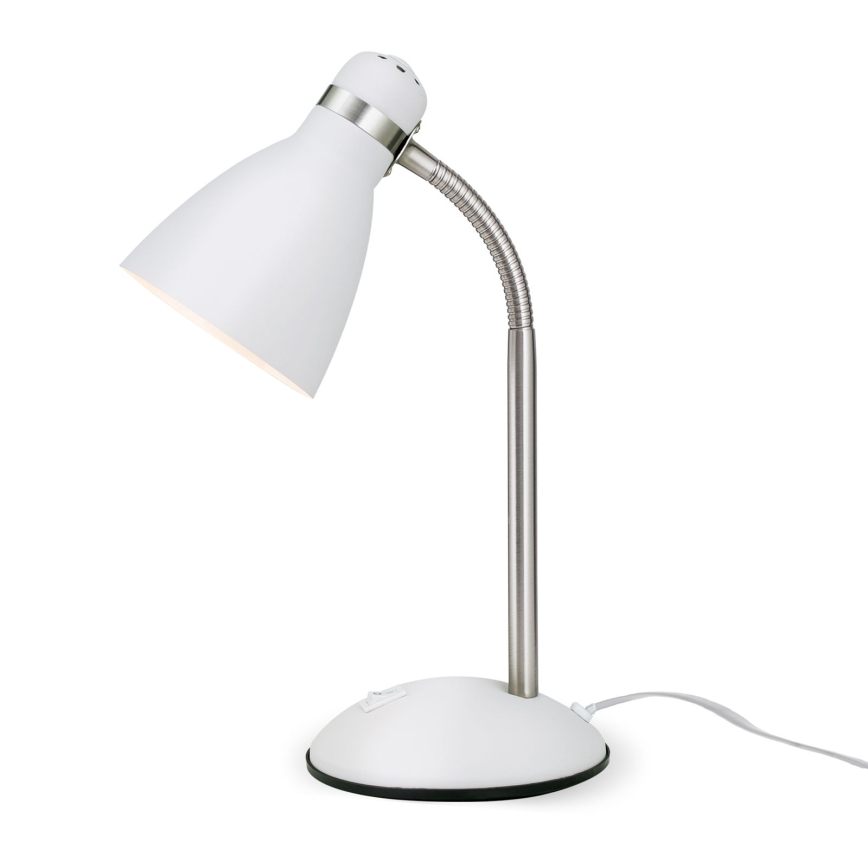 Bordslampa SCHOOL 1xE27/40W/230V vit/matt krom