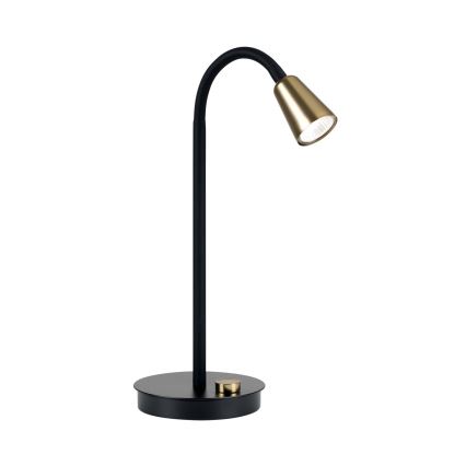 Dimbar flexibel bordslampa DOTTY 1xGU10/10W/230V svart/mässing