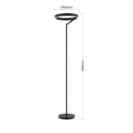 Dimbar LED-golvlampa KOLK LED/40W/230V 2700/4000K svart
