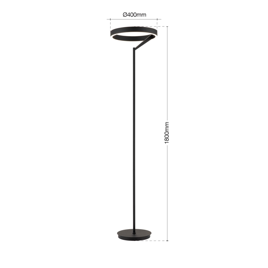 Dimbar LED-golvlampa KOLK LED/40W/230V 2700/4000K svart
