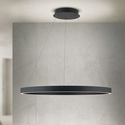 Dimbara LED-pendellampa på kabel KOLK LED/80W/230V 2700/3000/4000K Ø 80 cm svart