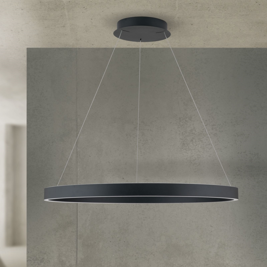 Dimbara LED-pendellampa på kabel KOLK LED/80W/230V 2700/3000/4000K Ø 80 cm svart