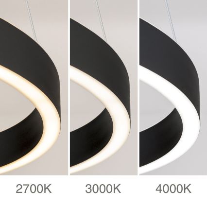 Dimbara LED-pendellampa på kabel KOLK LED/80W/230V 2700/3000/4000K Ø 80 cm svart