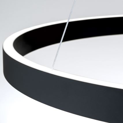 Dimbara LED-pendellampa på kabel KOLK LED/80W/230V 2700/3000/4000K Ø 80 cm svart