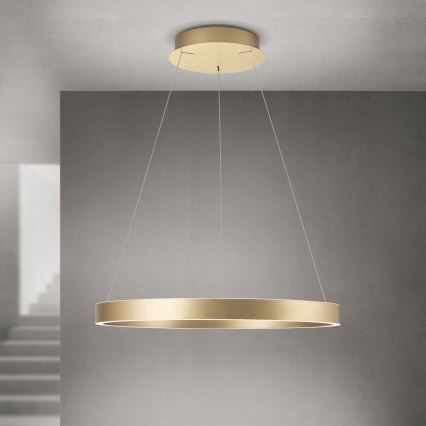 LED dimbar pendellampa med vajer KOLK LED/60W/230V 2700/3000/4000K Ø 60 cm guld
