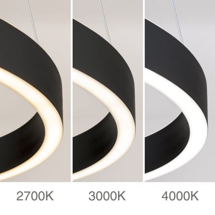 LED dimbar pendel på kabel KOLK LED/40W/230V 2700/3000/4000K pr. 40 cm svart