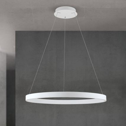 LED dimbar pendellampa på kabel KOLK LED/80W/230V 2700/3000/4000K Ø 80 cm vit