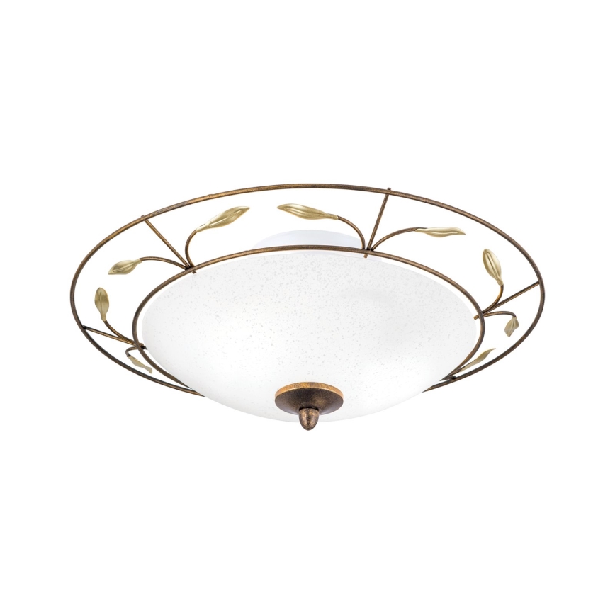 Taklampa LUCA 2xE14/40W/230V diameter 40 cm brons/patina