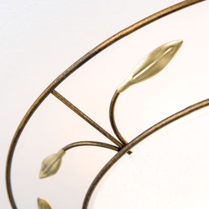 Taklampa LUCA 2xE14/40W/230V diameter 40 cm brons/patina