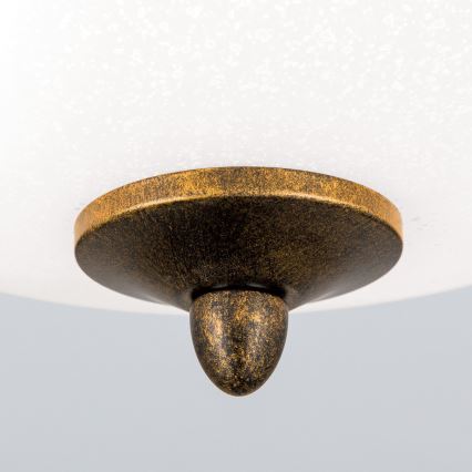 Taklampa LUCA 2xE14/40W/230V diameter 40 cm brons/patina