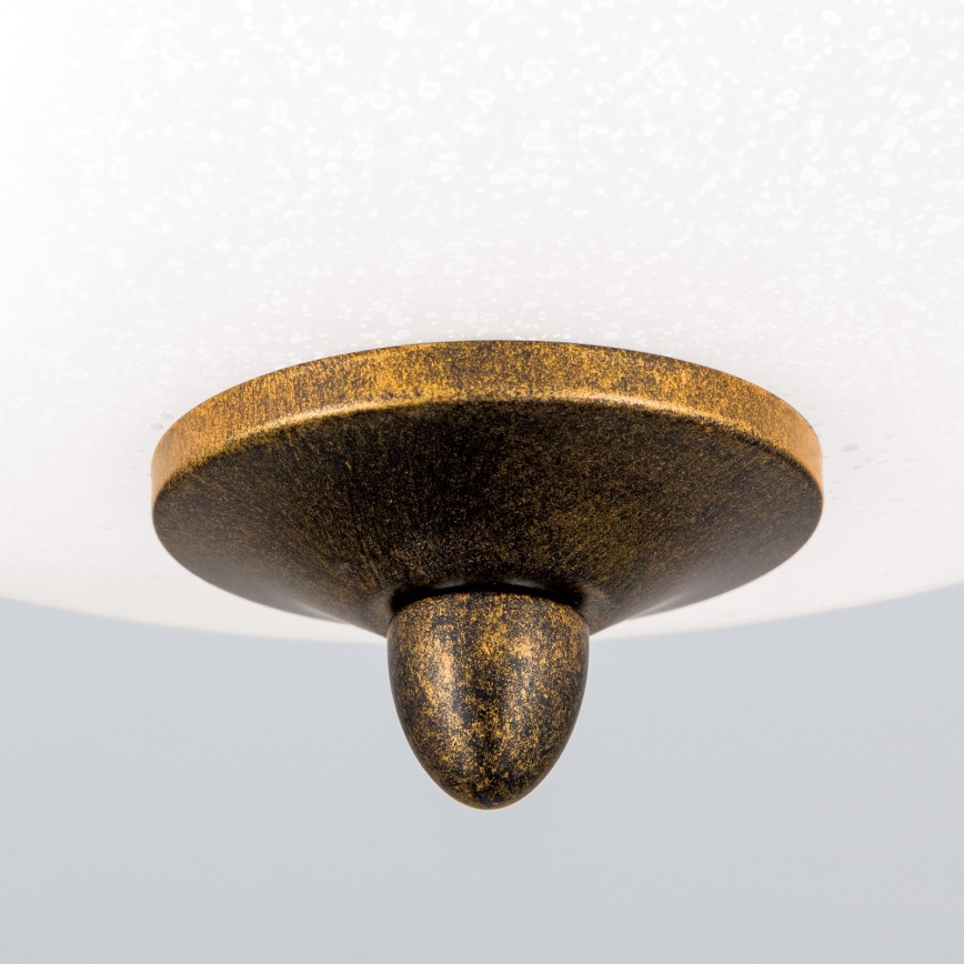 Taklampa LUCA 2xE14/40W/230V diameter 40 cm brons/patina