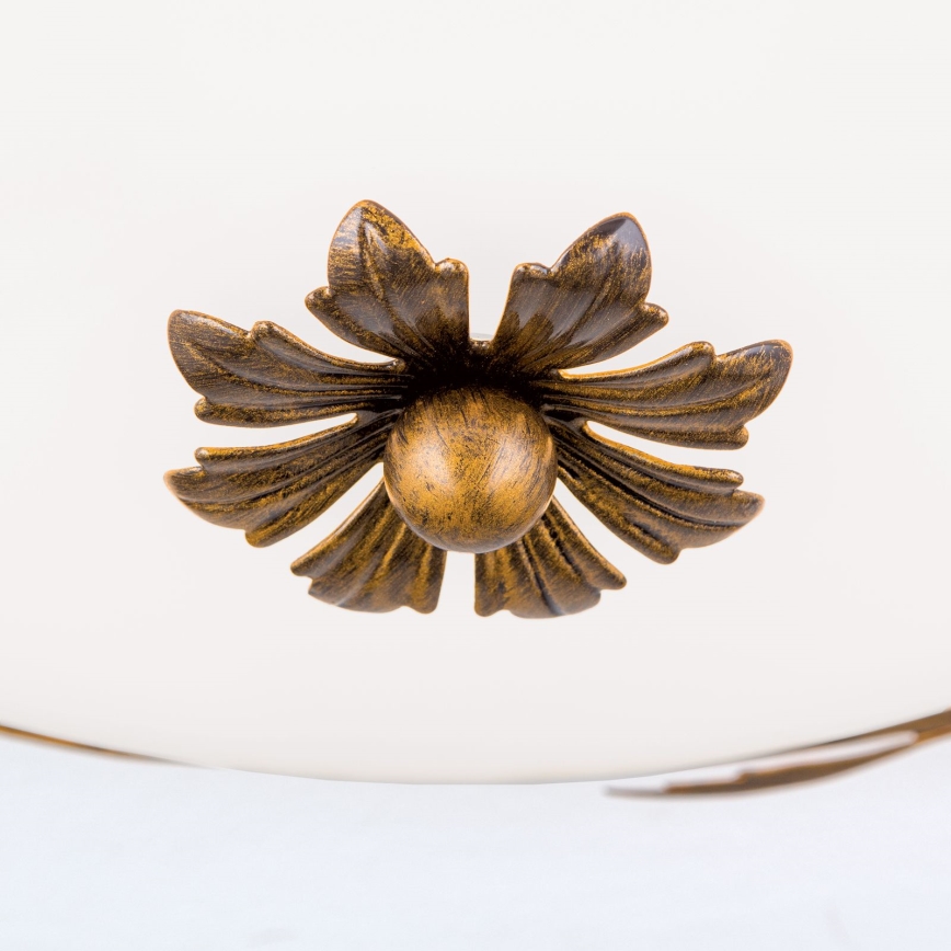 Taklampa FLEUR 3xE27/60W/230V diameter 50 cm brons