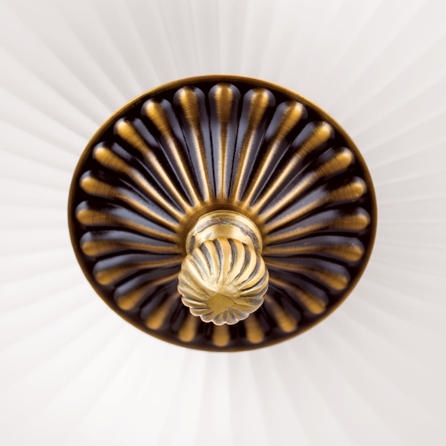 Taklampa ROCCA 2xE27/60W/230V diameter 31 cm brons/vit