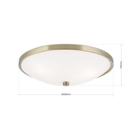 Taklampa AIDA 3xE27/60W/230V diameter 40 cm mässing