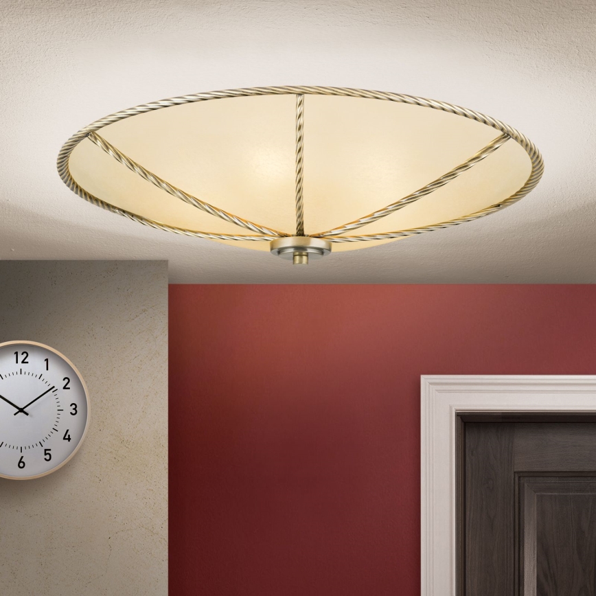 Taklampa MAURO 5xE27/60W/230V diameter 56 cm brons