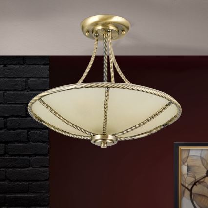 Pendelkrona MAURO 3xE27/60W/230V diameter 42 cm brons