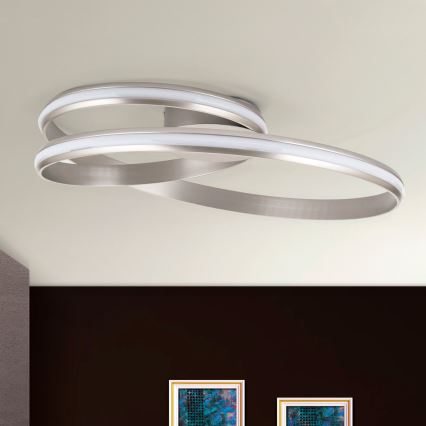 LED Dimbart taklamp CIRCUS LED/30W/230V silver