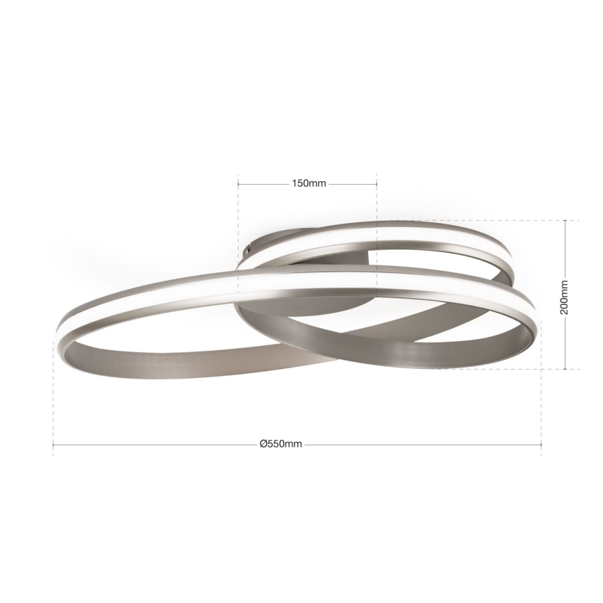 LED Dimbart taklamp CIRCUS LED/30W/230V silver