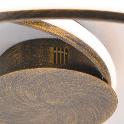 LED Dimbart takarmatur CIRCUS LED/30W/230V brun/patina