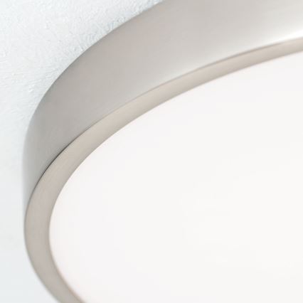 LED taklampa BULLY LED/28W/230V diameter 28 cm matt krom