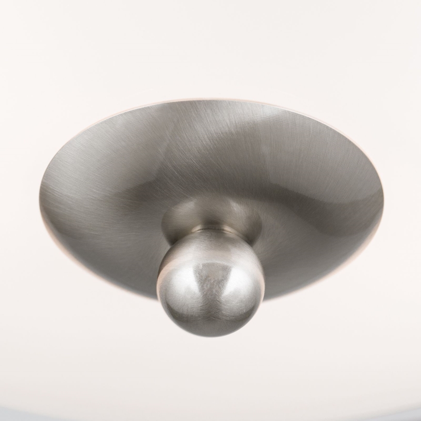 Taklampa LANDHAUS 2xE27/60W/230V Ø 28 cm matt krom/vit/blå