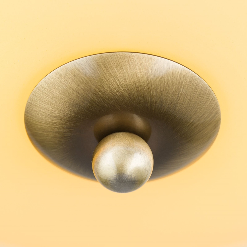 Taklampa LANDHAUS 2xE27/60W/230V diameter 28 cm brons/beige