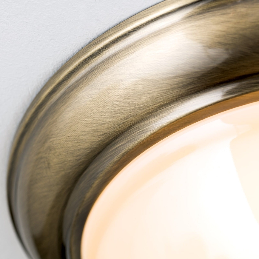 Taklampa AUSTRIAN OLD LAMP 2xE27/60W/230V diameter 27 cm brons/beige