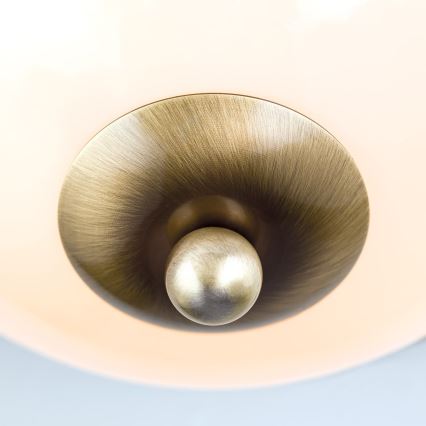 Taklampa AUSTRIAN OLD LAMP 2xE27/60W/230V diameter 27 cm brons/beige