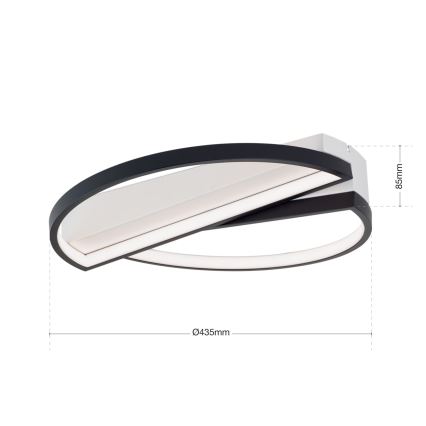 LED Dimbart takarmatur OLGA LED/28W/230V svart/vitt