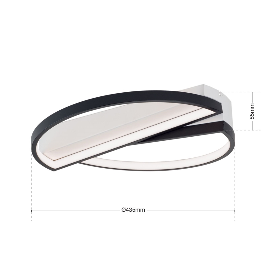 LED Dimbart takarmatur OLGA LED/28W/230V svart/vitt