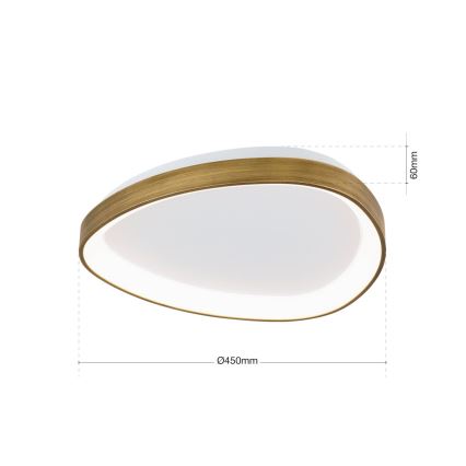LED taklampa CHARLIE LED/35W/230V diameter 45 cm guld
