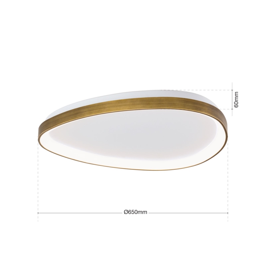 LED taklampa CHARLIE LED/48W/230V diameter 65 cm guld