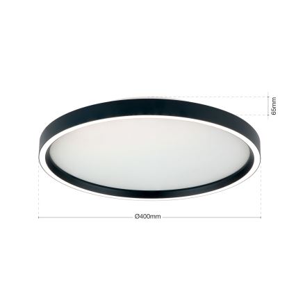 LED Dimbart taklampa MASCA LED/36W/230V 2700/3350/4000K Ø 40 cm svart
