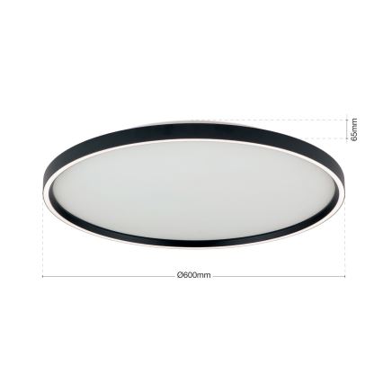 LED Dimbart takarmatur MASCA LED/47W/230V 2700/3350/4000K Ø 60 cm svart